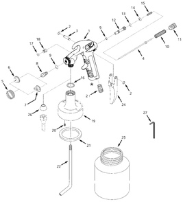 Spray-Gun Parts Diagram and Parts List for 2Z363F  Campbell Hausfeld Air Tool